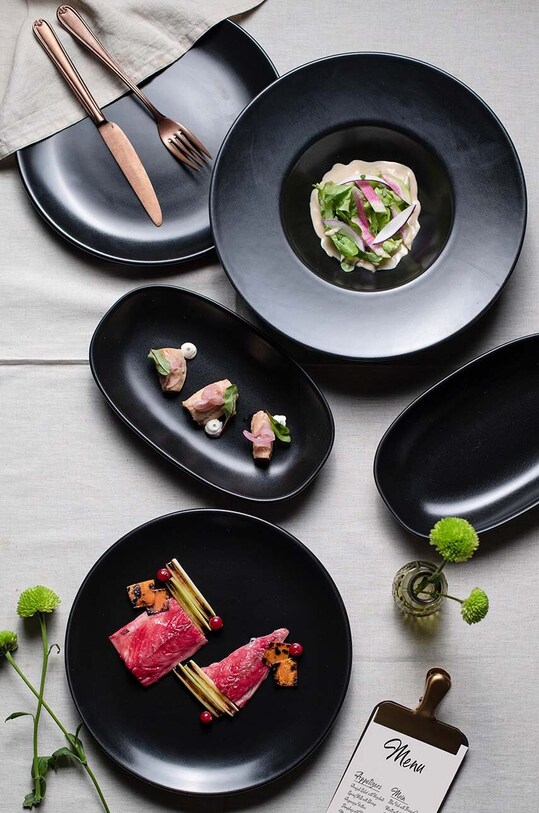 Тарілка Bonna Notte Gourmet ? 21 cm NOTGRM21DZ. чорний AA00