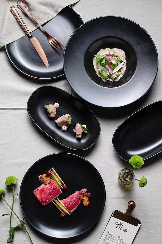 Bonna farfurie Notte Gourmet 21 cm NOTGRM21DZ. negru AA00