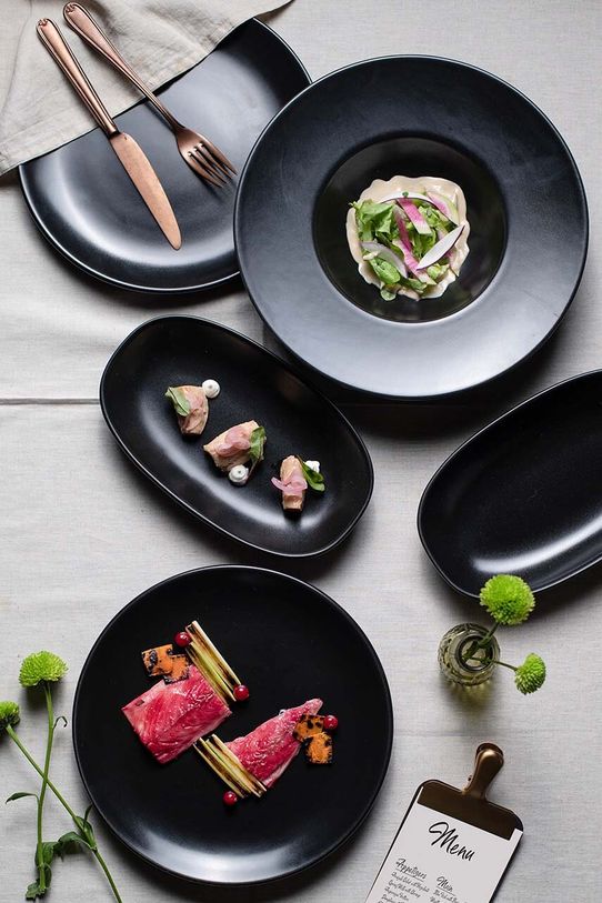 Bonna zestaw talerzy głębokich Notte Banquet 28 cm 6-pack czarny NOTBNC28CK.SET.6