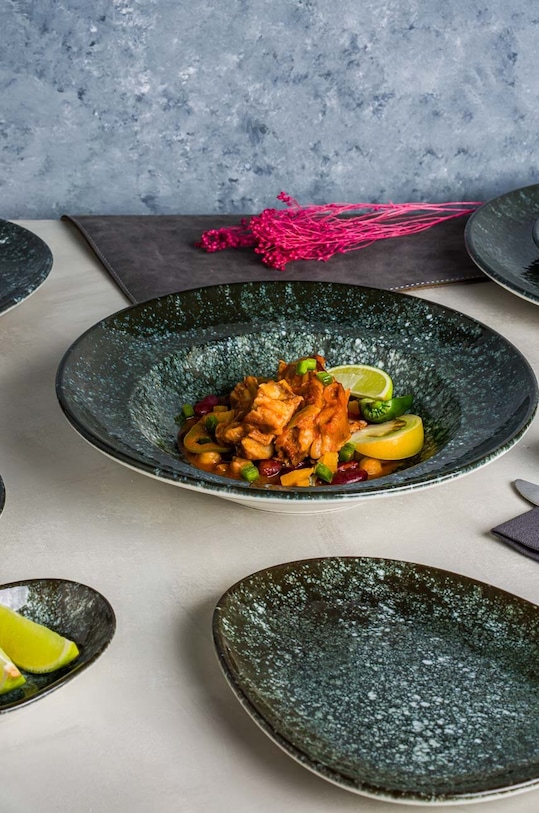 Bonna talerz Cosmos Black Gourmet o 21 cm COSBLGRM21DZ. czarny