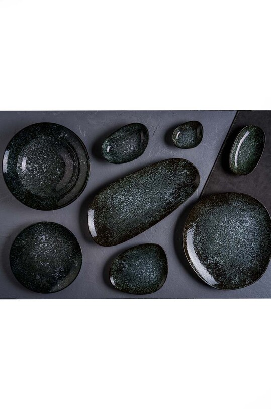 Bonna talerz głęboki Cosmos Black Gourmet o 24 cm 6-pack COSBLGRM24CK.SET.6