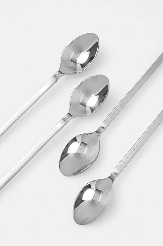 Комплект чайных ложек Alessi Mocha 4 шт 4180/9S4 серебрянный AA00