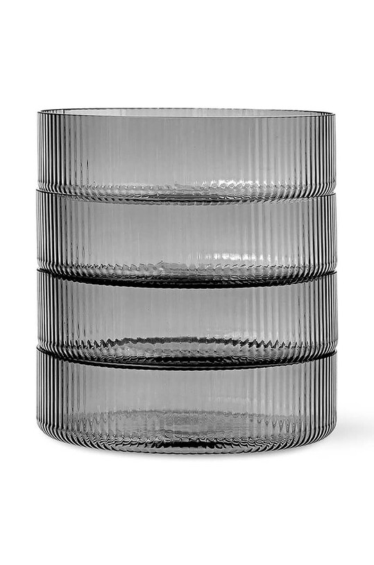 Ferm Living zestaw misek Ripple Serving Bowls 4-pack 1104266336 szary AA00
