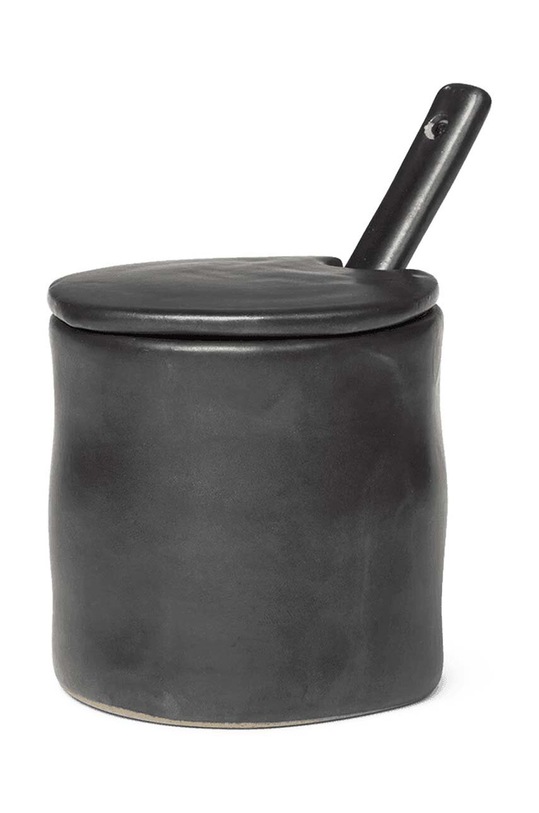 ferm LIVING recipient cu capac Flow Jar negru 110253101