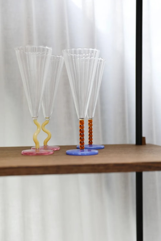 Sada sklenic na víno &k amsterdam curve caramel 0.18 L 2-pack 352.06 vícebarevná