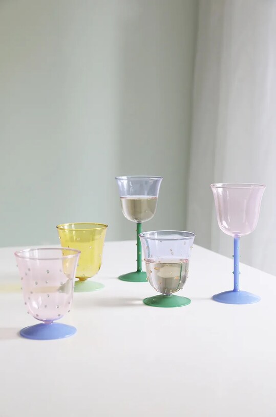 Набор бокалов &k amsterdam glass dot purple 200 ml 2 шт мультиколор 358.06