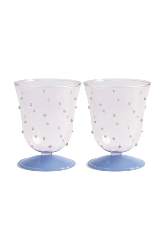 Σετ ποτηριών κρασιού &k amsterdam glass dot pink 200 ml 2-pack πολύχρωμο 358.04