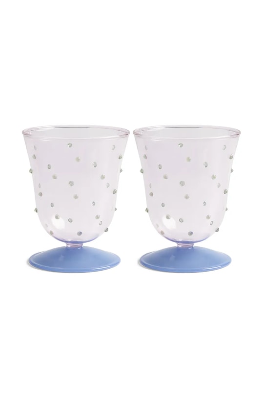 Набор бокалов &k amsterdam glass dot pink 200 ml 2 шт мультиколор 358.04