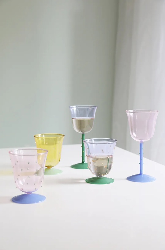 Набор бокалов &k amsterdam glass dot pink 200 ml 2 шт мультиколор 358.04