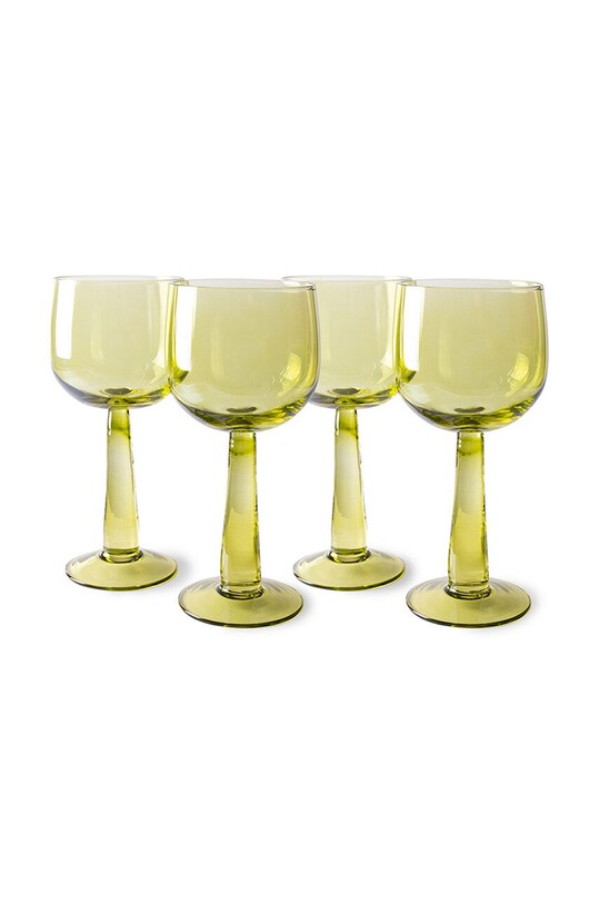 Hkliving set de pahare de vin 200 ml 4-pack verde AGL4471