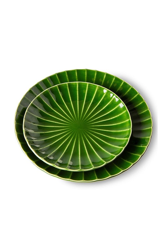 Hkliving un set de farfurii 2-pack ACE7012 verde AA00