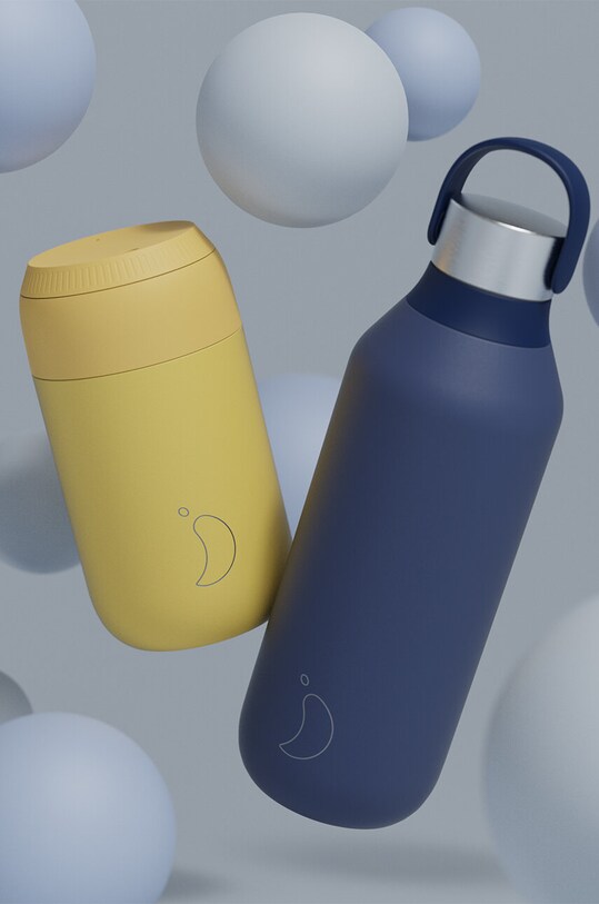 Termo fľaša Chillys Series 2, 1 L B1000S2WBLU.9 modrá AA00