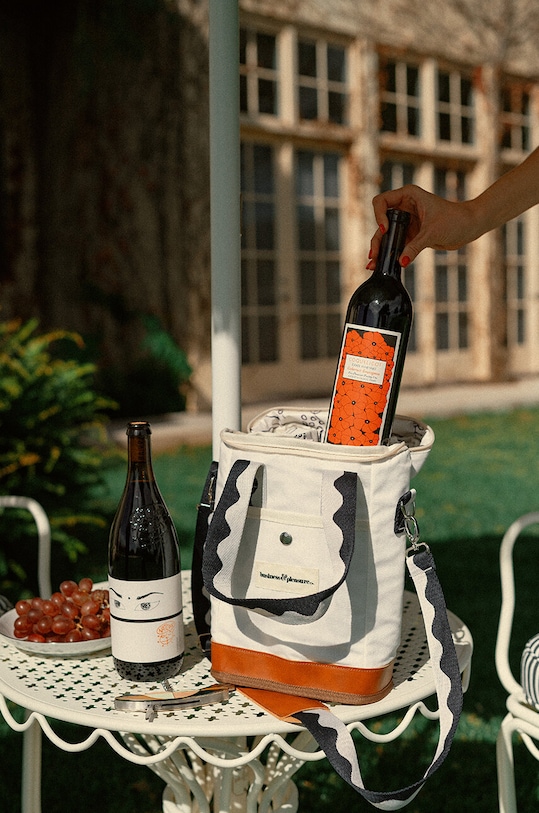 Business & Pleasure Co. torba termoizolacyjna na wino multicolor BPA.WCB.RIV.WHT