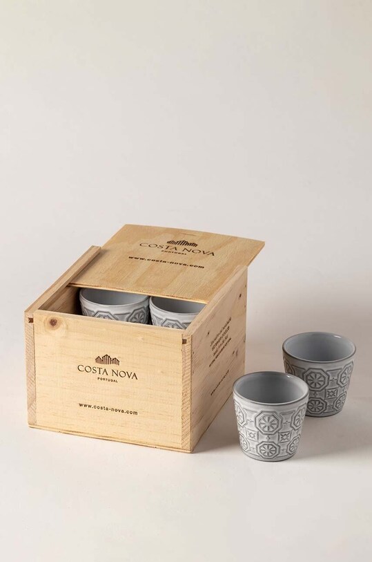 Набір чашок для еспресо Costa Nova Grespresso Eco Gres Gift 70 ml 8-pack 1EXCS01E.WVT білий