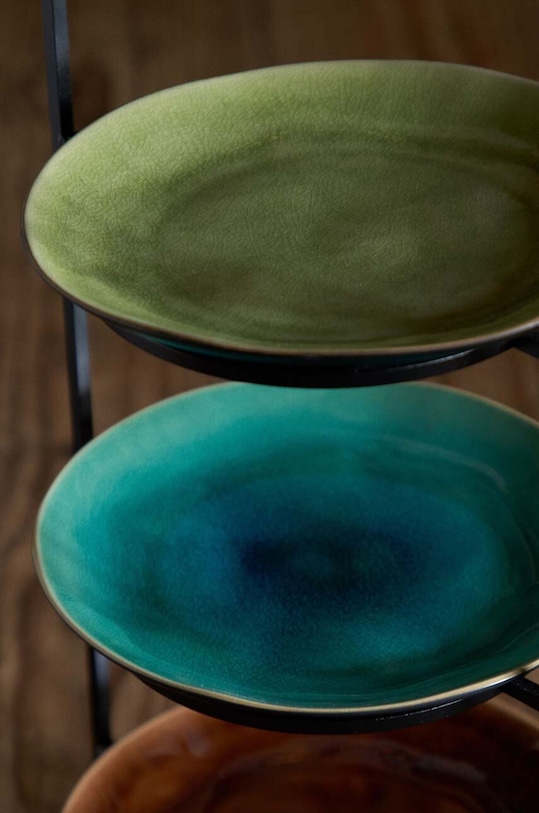 Sada šalátových tanierov Costa Nova Riviera 21 cm 6-pak tyrkysová NAP215.AZU.SET6