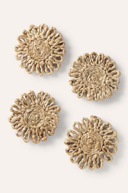 Calma House set de pahare de sticlă 4-pack 10 cm bej FLO.10.NAT