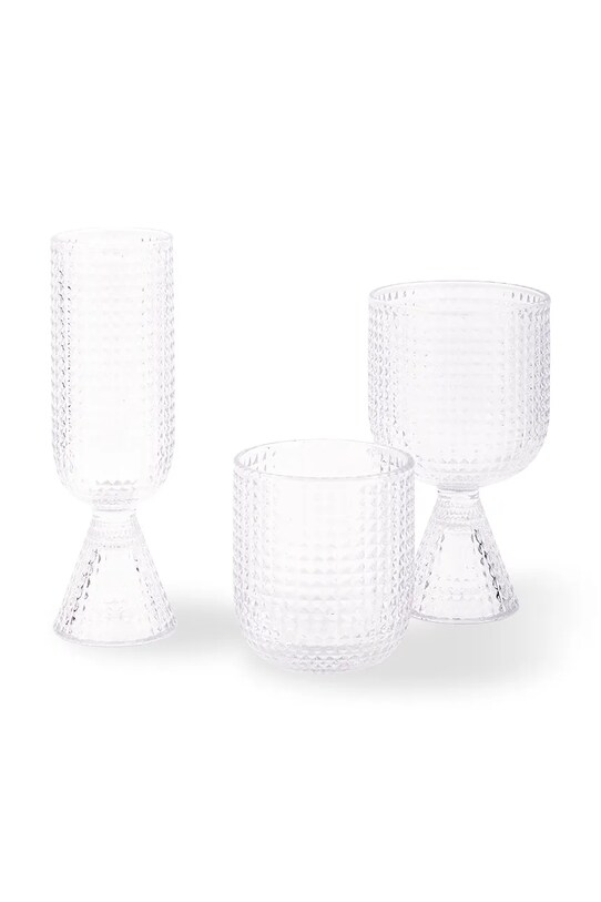 Pols Potten zestaw kieliszków do szampana Rooftop 220 ml 4-pack transparentny 140.230.221