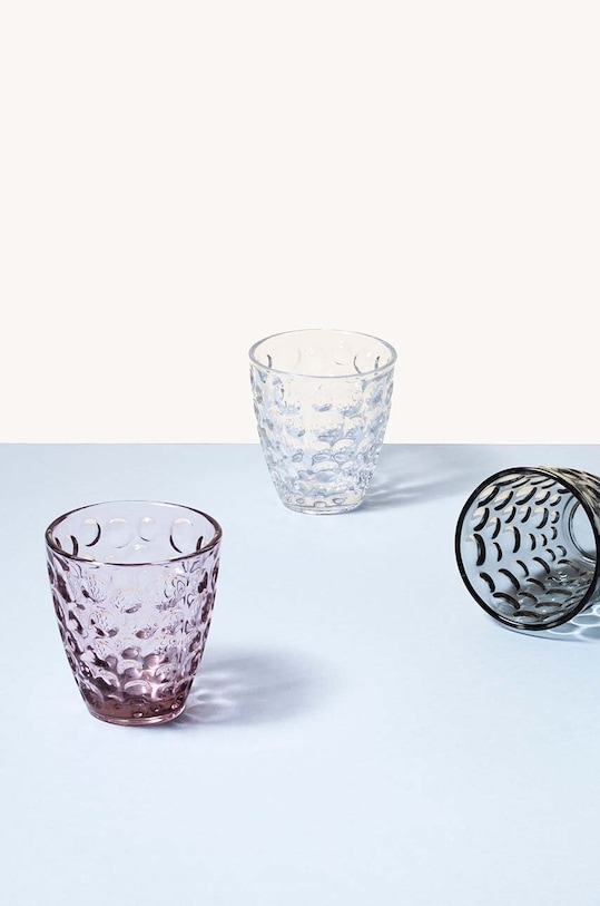 ONA zestaw szklanek Bubble 220 ml 4-pack szary 704004