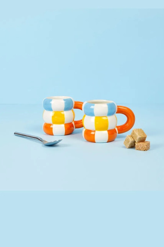 Kuchnia i bar Balvi zestaw kubków Floats 75 ml 2-pack 27943 pomarańczowy