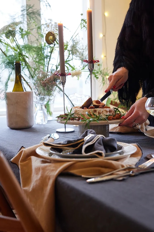 Кухня и бар Комплект салфетки Sagaform Edith (2 броя) 5018561 бежов