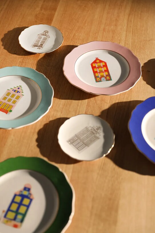 Cucina e Bar &k amsterdam set di piatti da dessert Canal House pacco da 4 2180.02 multicolore