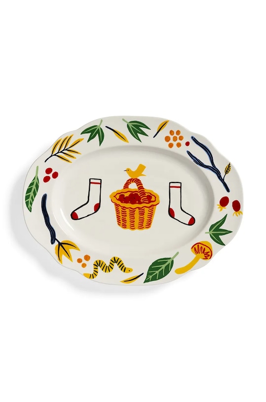 &k amsterdam talerz do serwowania haines large multicolor 2841.03