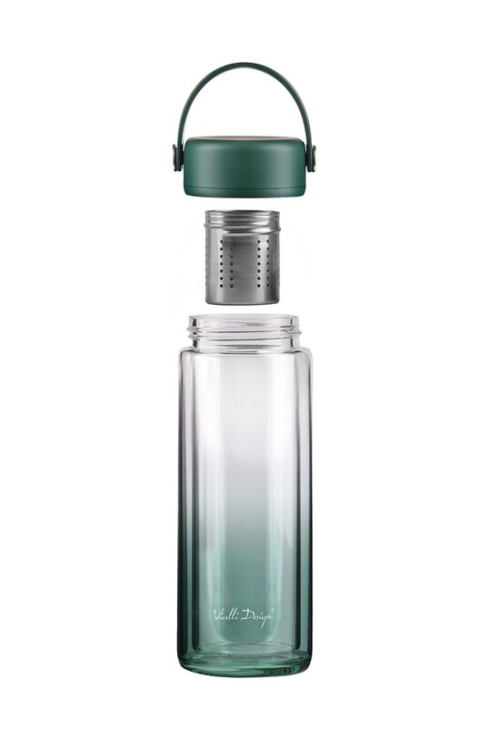 Бутылка с заварником Vialli Design Fuori 350 ml 30213. зелёный AA00