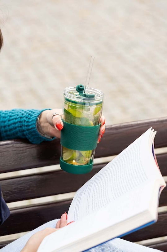 Термокружка з соломинкою Vialli Design Fuori 600 ml 30398.