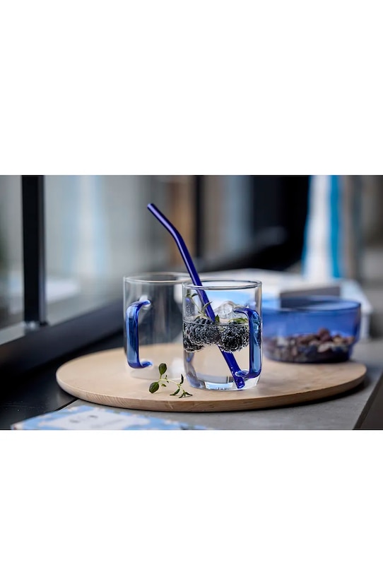 Kuchnia i bar Lyngby zestaw szklanych słomek ze szczoteczką Glas 4-pack 32761. multicolor