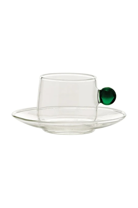 Zafferano ceasca si farfurioara Bilia 120 ml verde BA00813