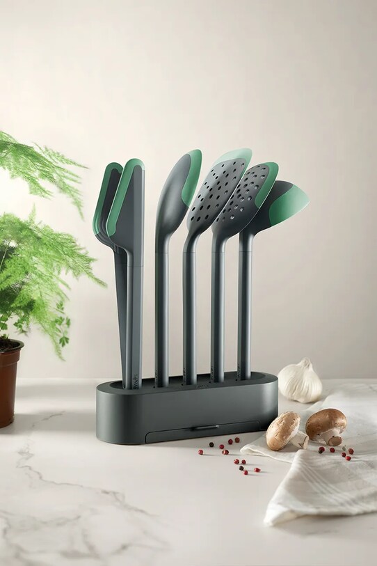 Lekue set accesorii de bucatarie cu suport Non-Scratch 5-pack verde 883484