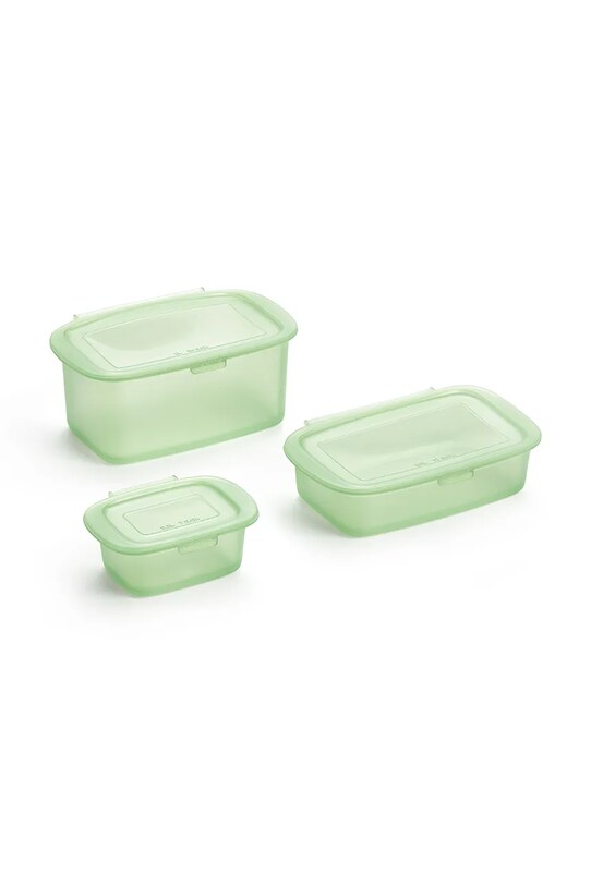 Lekue set recipiente de depozitare cu capace 0,2 / 0,5 / 1 L 3-pack verde 881886