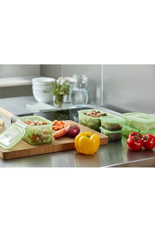 Lekue set recipiente de depozitare cu capace 0,2 / 0,5 / 1 L 3-pack 881886 verde