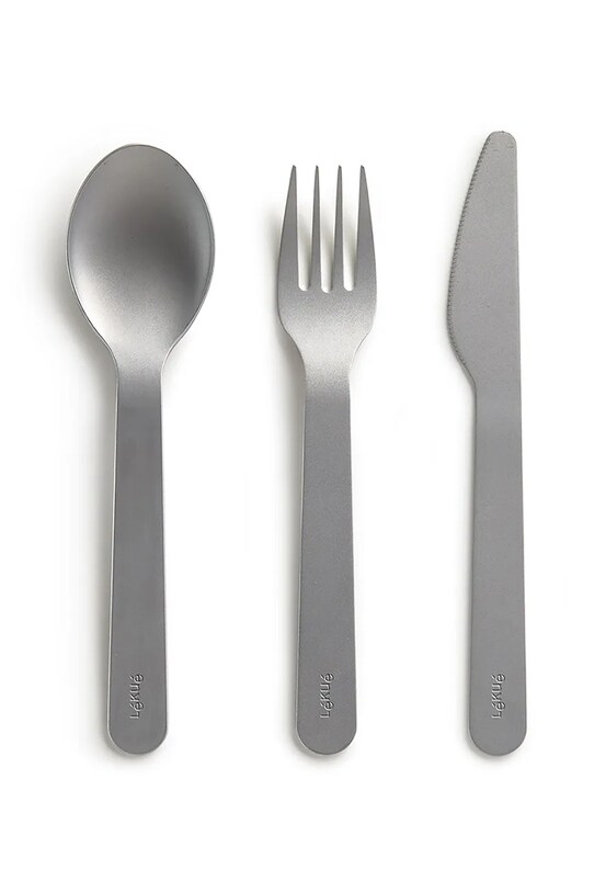 Lekue zestaw sztućców To Go 3-pack szary 881442