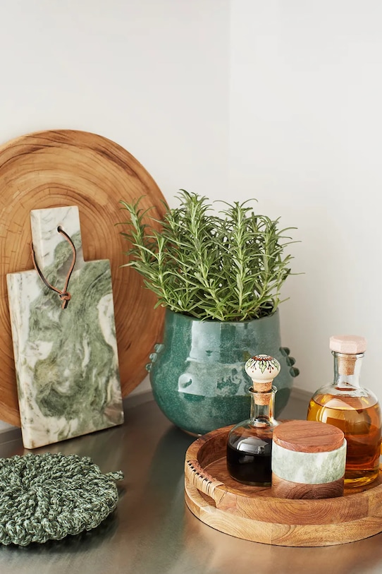 Madam Stoltz fűszertartályok fedéllel Marble 2 db többszínű KT27536.GRN