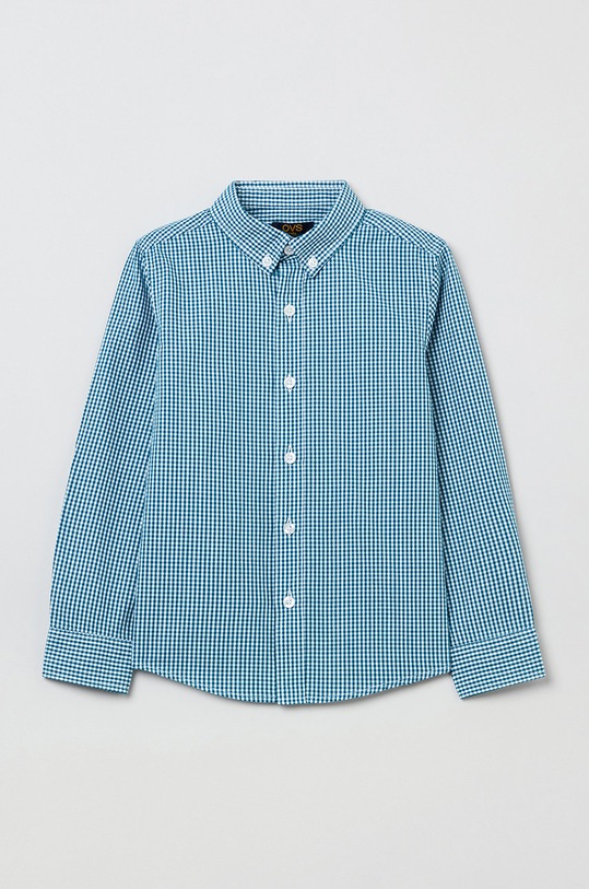 OVS koszula bawełniana dziecięca wzorzyste zielony 1399450.BOY.3.10YEARS.O