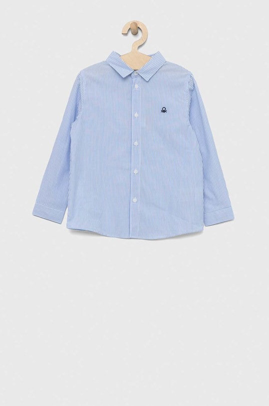Dětská bavlněná košile United Colors of Benetton dlouhý modrá 5DU6GQ00J.P.NOS
