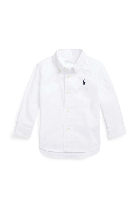 Хлопковая рубашка для младенцев Polo Ralph Lauren длинный белый 320819238001
