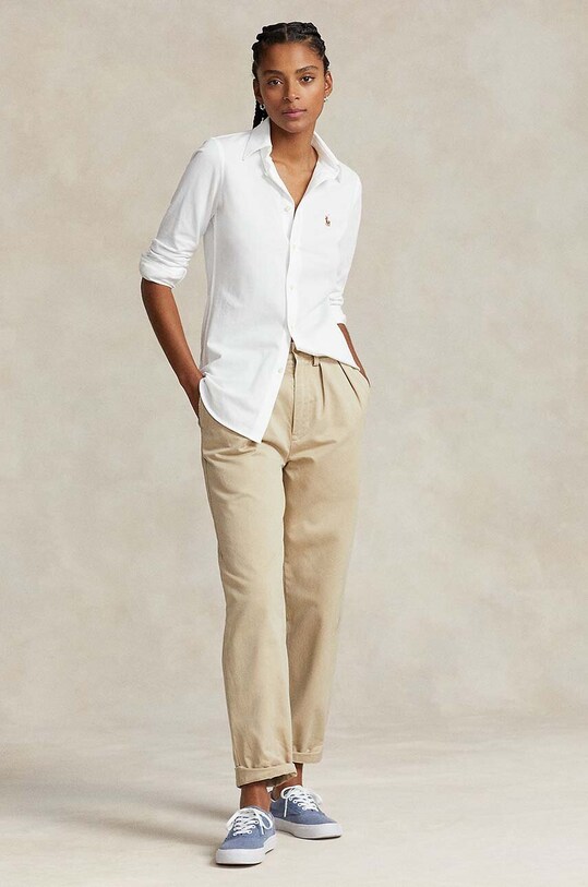 Oblečení Košile Polo Ralph Lauren 211664427003 bílá