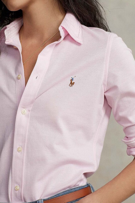 Одежда Хлопковая рубашка Polo Ralph Lauren 211664427002 розовый