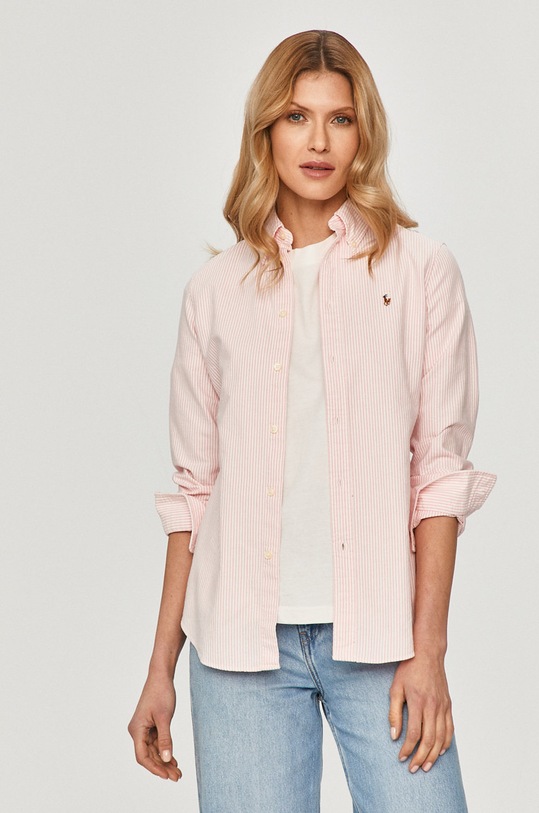 Polo Ralph Lauren - Bavlnená košeľa regular ružová 211743355005