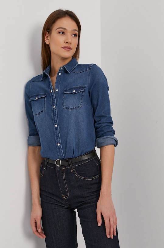 Vero Moda Koszula bawełniana 10209106 niebieski AA00