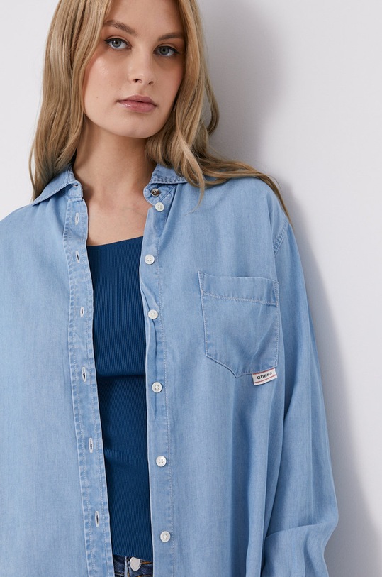 Guess Koszula regular niebieski W1GH36.D4D22