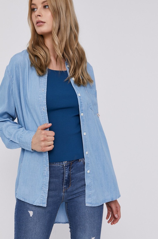 Guess Koszula W1GH36.D4D22 niebieski