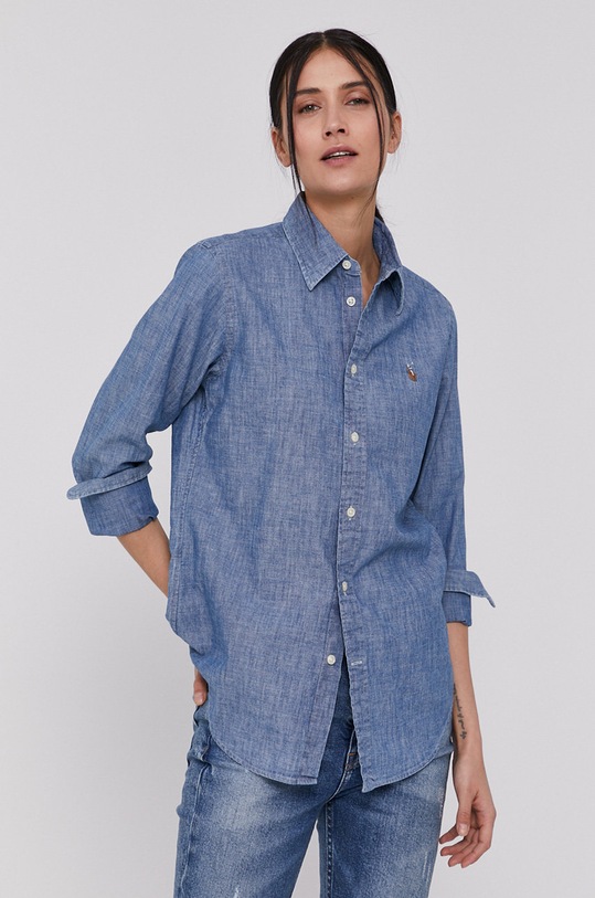 Polo Ralph Lauren cămașă din bumbac 211806182001 albastru