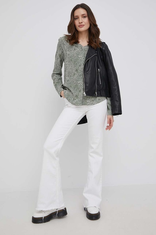 Košile Vila regular zelená 14067403.FourLeafCl