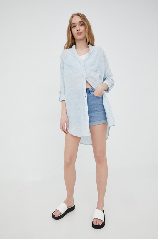 Oblečenie Bavlnená košeľa Vero Moda 10221554.BlueFog modrá