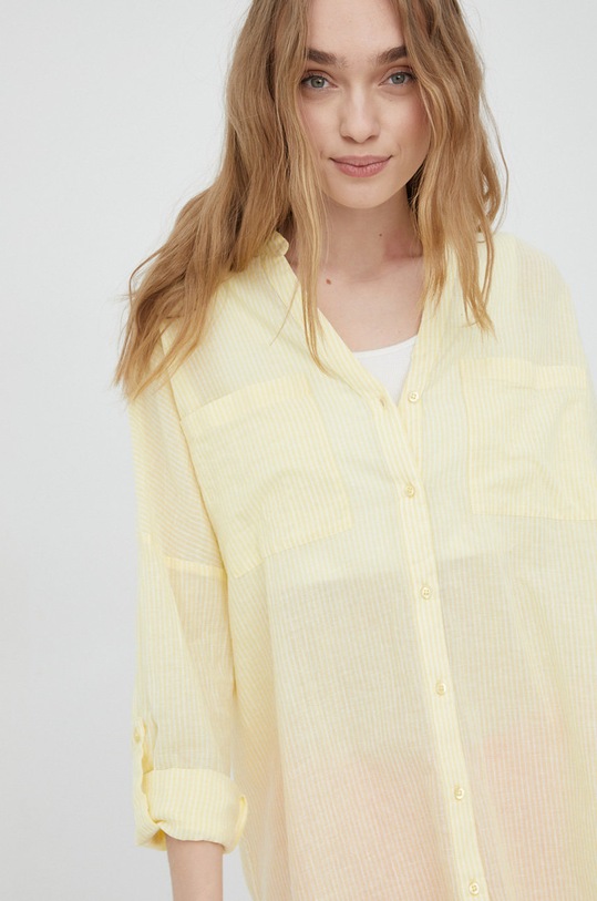 Vero Moda koszula bawełniana 10221554.LemonMerin żółty
