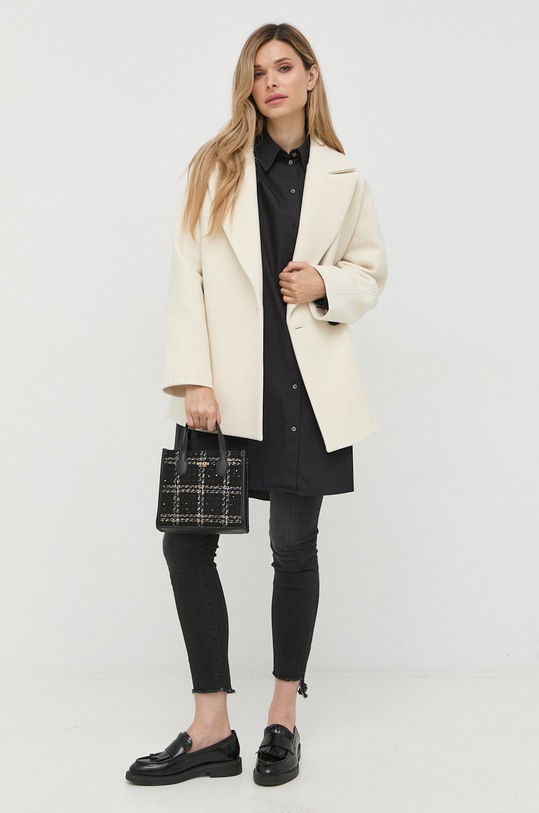 Odzież Karl Lagerfeld koszula bawełniana 225W1601 czarny