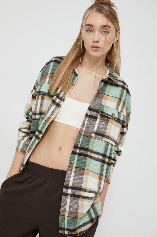 Košulja Noisy May Flanny casual zelena 27012531.SugarSwizz